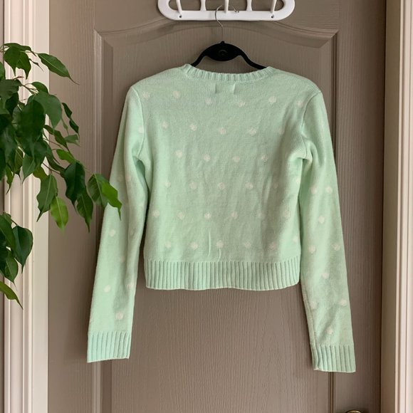 cottagecore crop polka dot panda sweater urban outfitters y2k - Picture 3 of 8